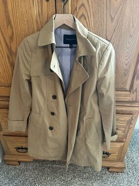 Banana Republic Tan Double-Breasted Trench Coat